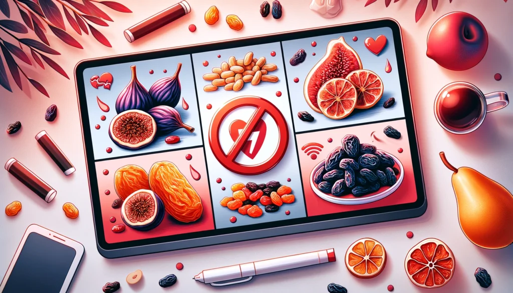 DALL·E 2024 06 05 10.38.52 Create a vibrant and engaging YouTube thumbnail for a video titled 4 Piores Frutas para Diabeticos. The background should feature a l