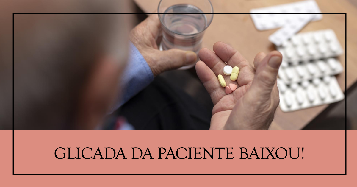 Glicada da Paciente baixou de 6.7% para 5.8% 1 Glicada da Paciente baixou de 6.7% para 5.8%. A paciente conseguiu baixar sua hemoglobina glicada de 6.7% para 5.8% através de mudanças na alimentação, exercícios regulares e ajuste de medicação. O controle adequado da glicemia é fundamental para evitar complicações relacionadas ao diabetes e melhorar a qualidade de vida.