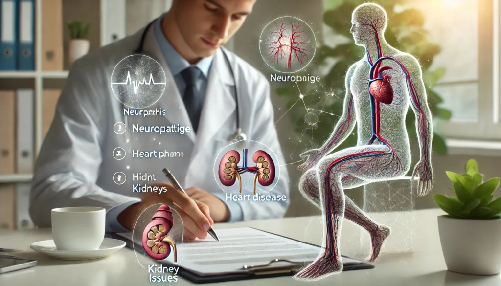 Quais São as Complicações da Diabetes? A diabetes tipo 2, se não gerenciada adequadamente, pode levar a complicações graves, como neuropatia, retinopatia, nefropatia e problemas cardiovasculares. Este artigo aborda as principais complicações, dicas de prevenção e cuidados essenciais para evitar riscos à saúde.