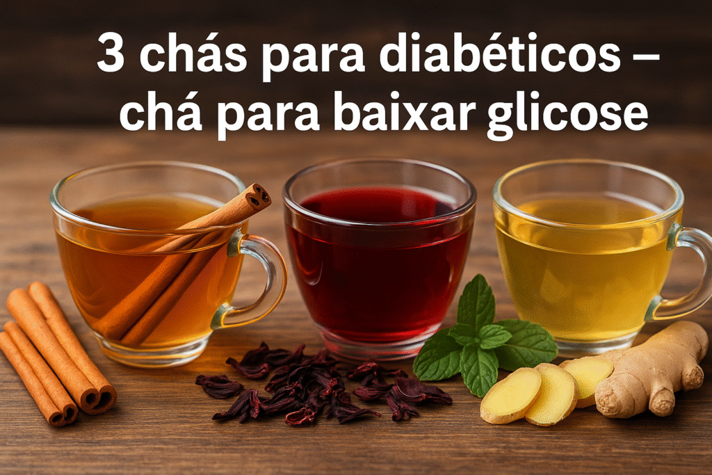 3 Chás para baixar glicose de quem tem diabetes