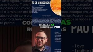 Pão de micro-ondas com queijo: preparo rápido #shorts