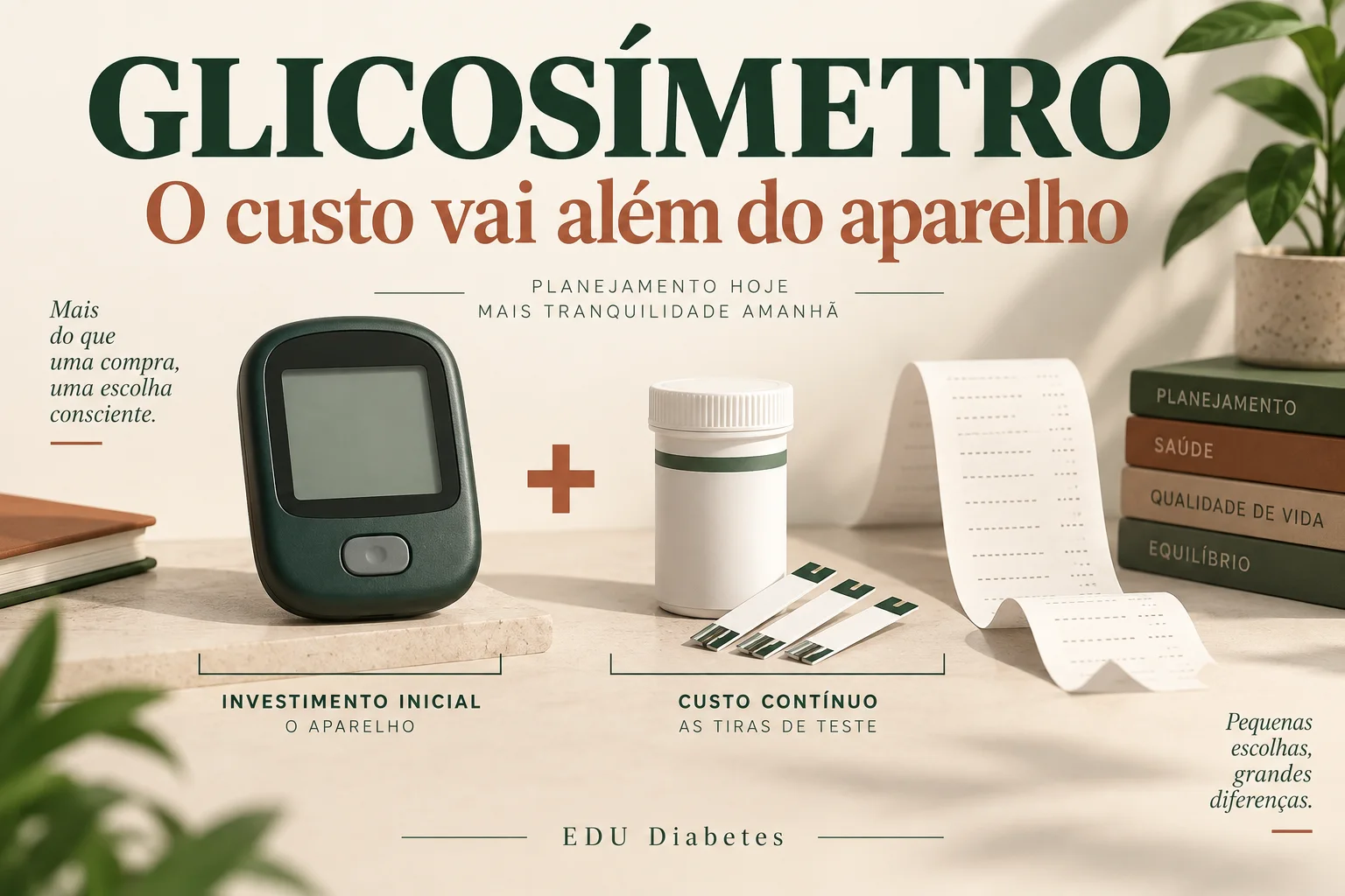 Imagem editorial de glicosímetro para o guia de compra