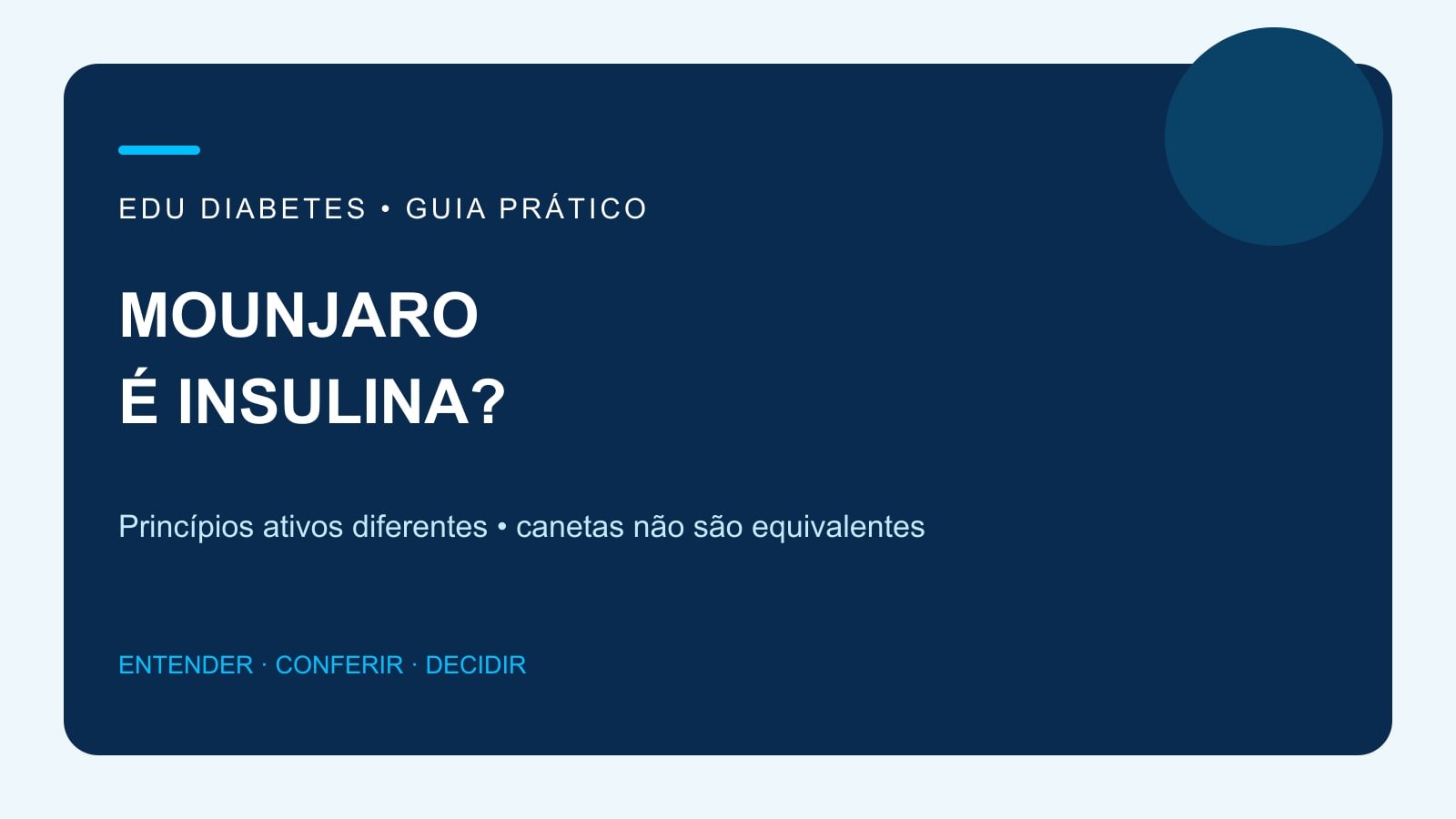 Arte editorial que diferencia Mounjaro, cujo princípio ativo é tirzepatida, de insulina.