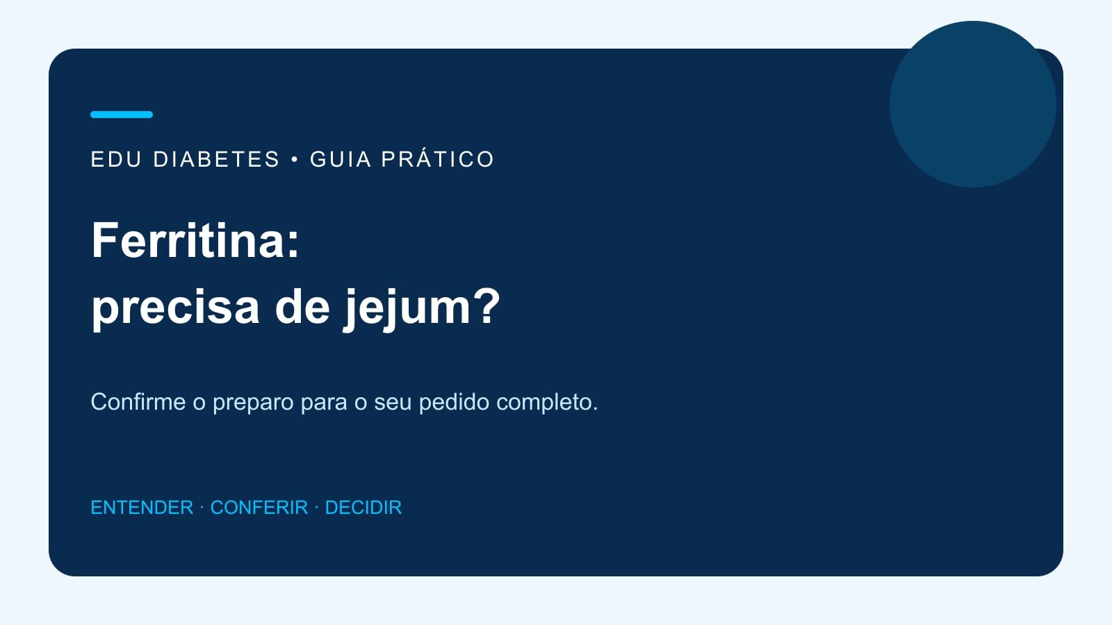 Ilustração editorial: Ferritina precisa de jejum? Como confirmar o preparo do exame