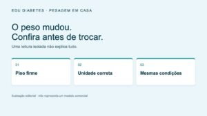Balança digital dando peso diferente: o que conferir antes de trocar
