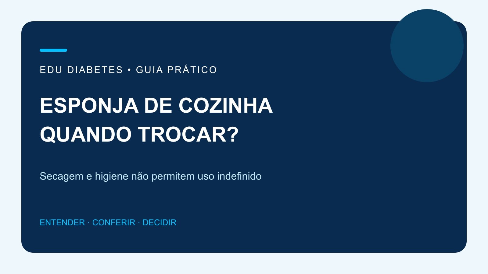 Arte editorial sobre troca, secagem e cuidados com a esponja de cozinha.
