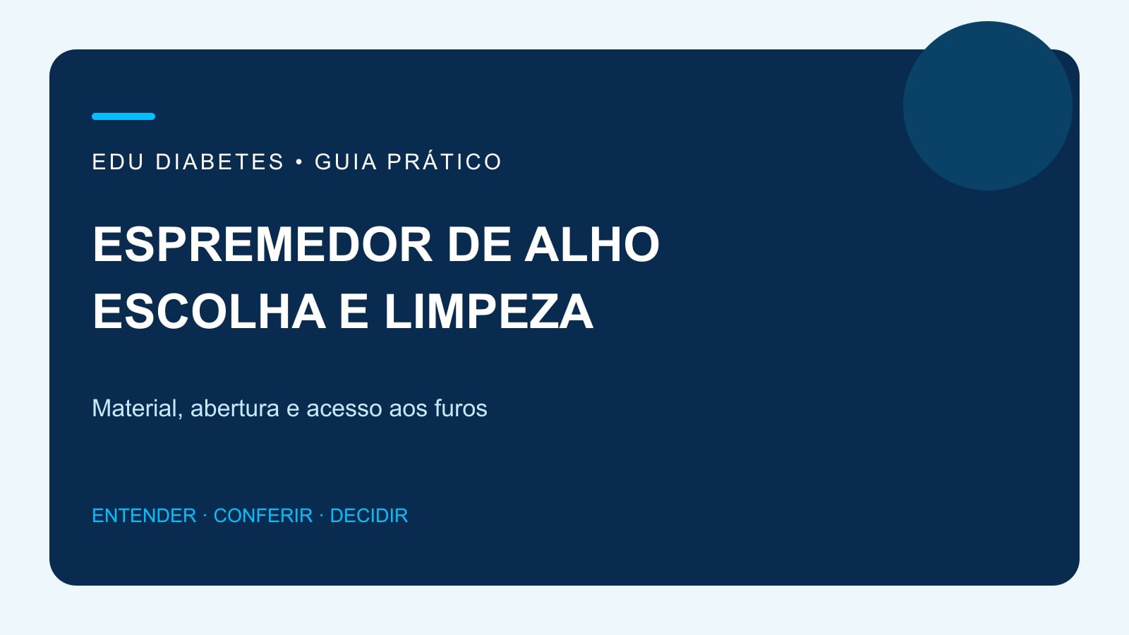 Arte editorial sobre escolha e limpeza do espremedor de alho manual.