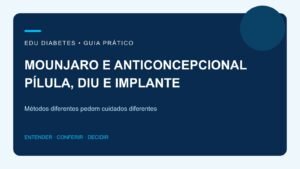 Mounjaro corta o efeito do anticoncepcional? Pílula, DIU e implante