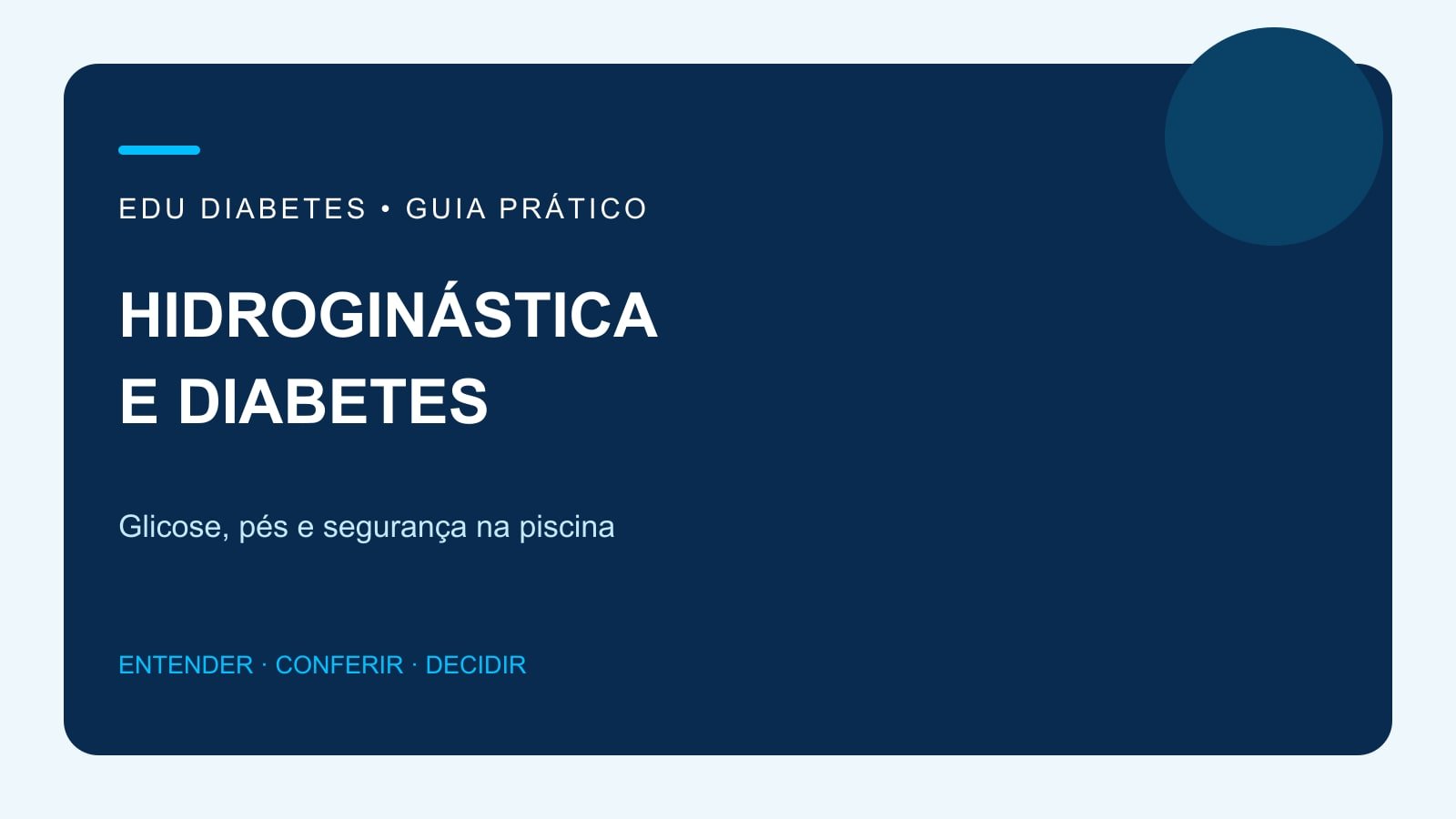 Arte editorial sobre hidroginástica e cuidados com diabetes antes de entrar na piscina.