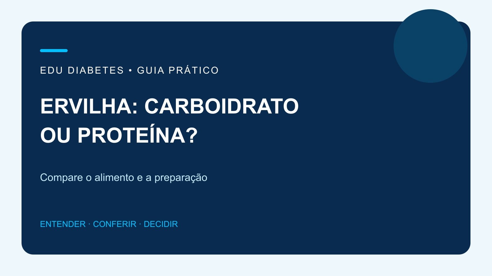 Arte editorial sobre carboidratos e proteína nas diferentes preparações de ervilha.