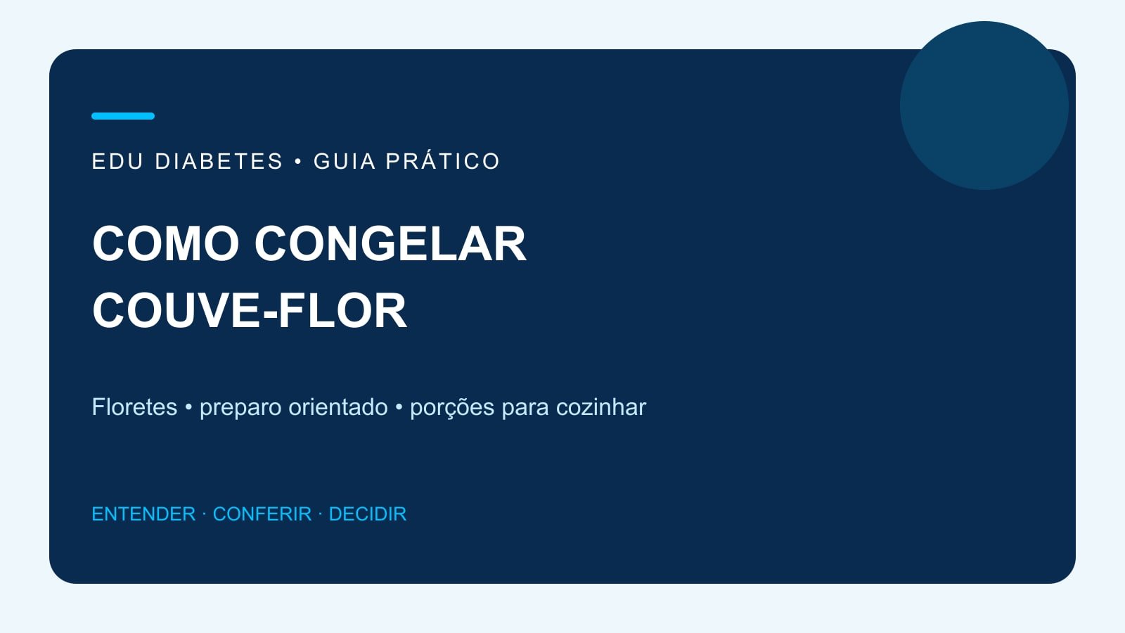 Arte editorial sobre separar a couve-flor em floretes, preparar e embalar para congelamento doméstico.