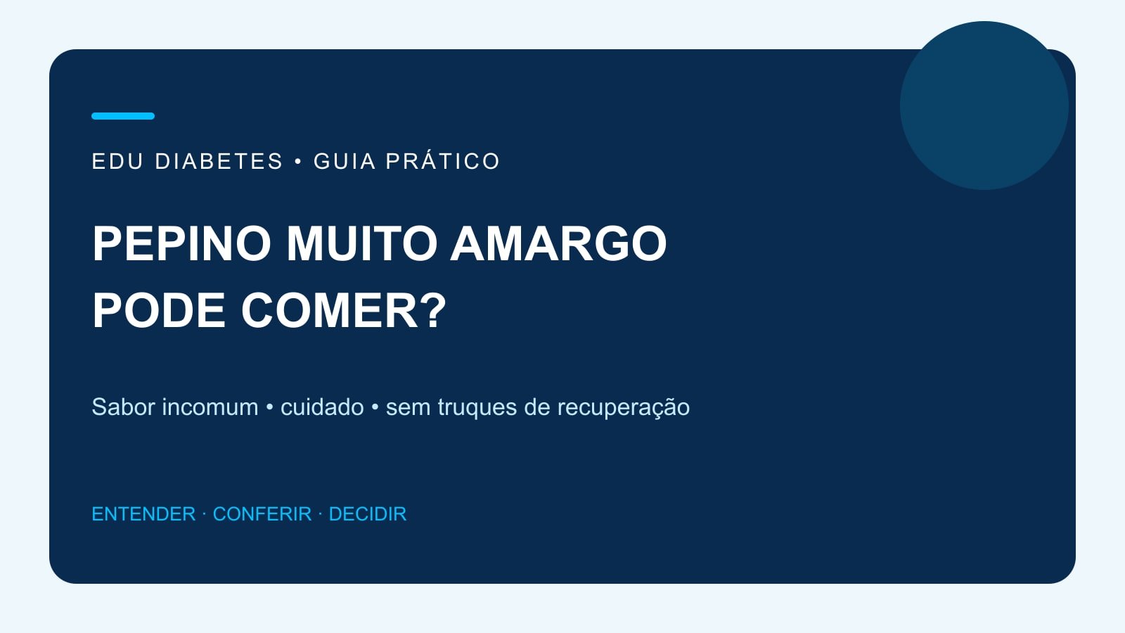 Arte editorial sobre não consumir pepino comum com amargor intenso e incomum.