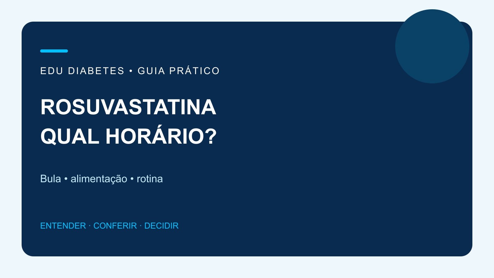 Arte editorial sobre rosuvastatina, horário da tomada, alimentação e organização da rotina.
