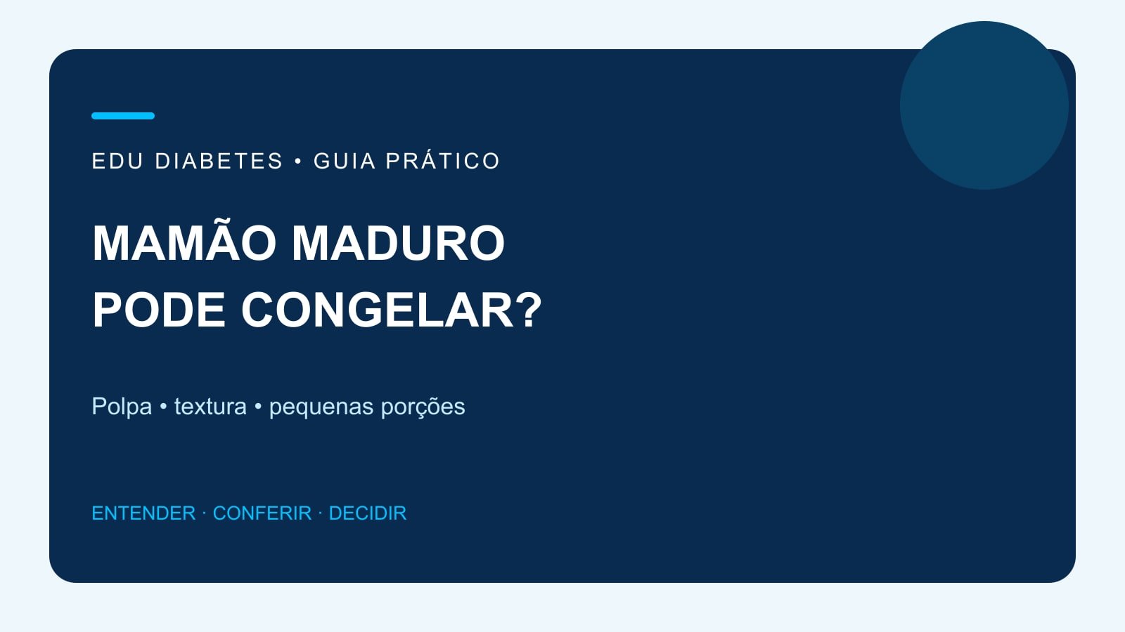 Arte editorial sobre congelar polpa de mamão maduro em pequenas porções, com cuidados de conservação.