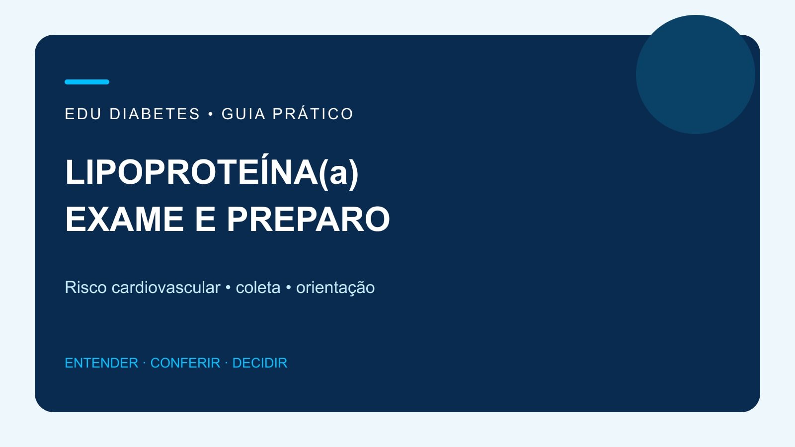 Arte editorial sobre exame de lipoproteína(a), risco cardiovascular e confirmação do preparo.