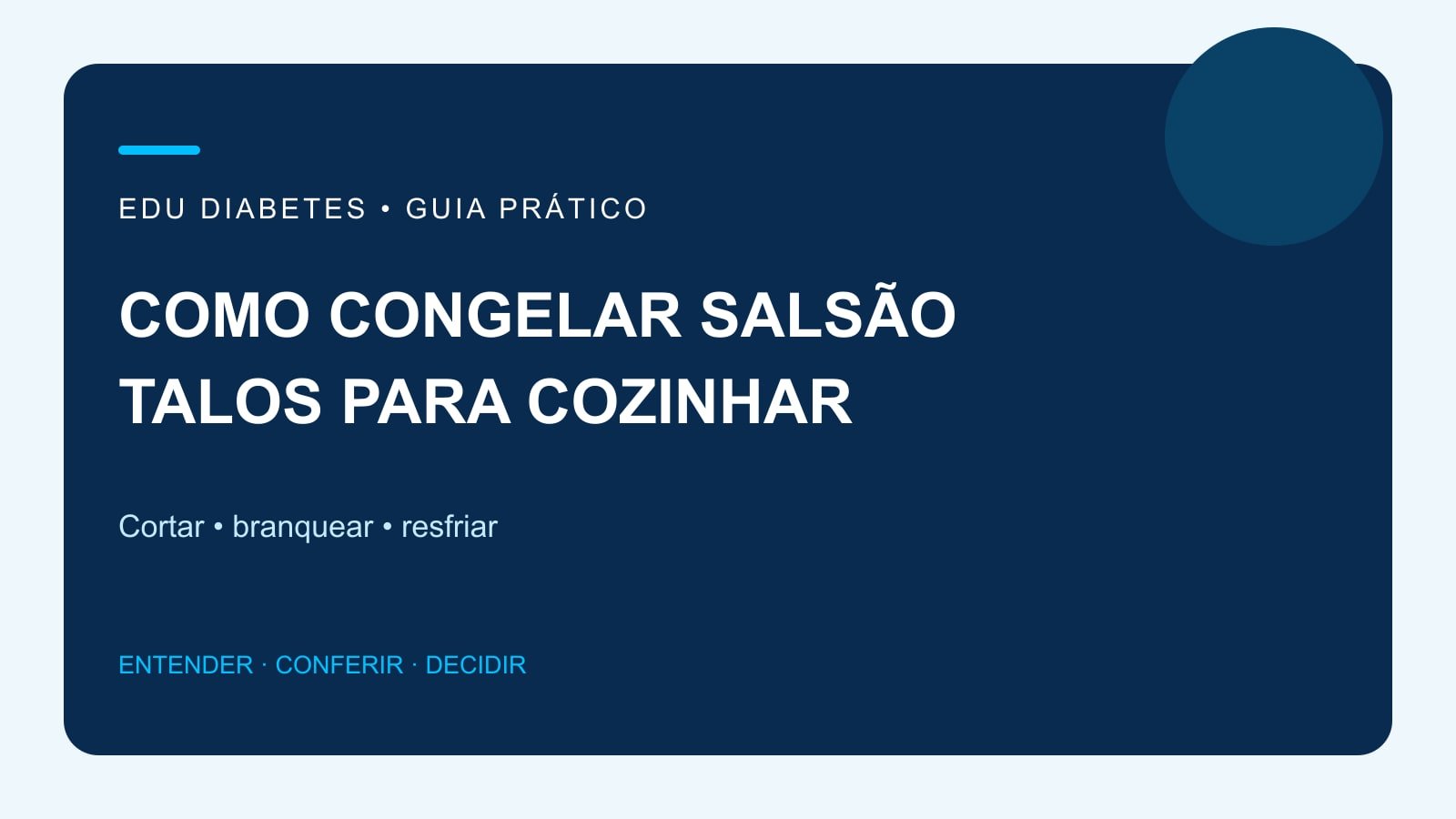Arte editorial sobre congelamento dos talos de salsão para uso em pratos cozidos.