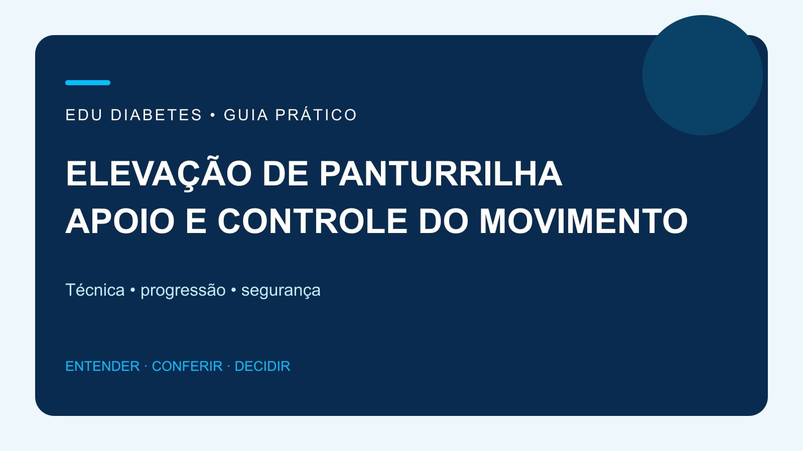 Arte editorial sobre elevação de panturrilha com apoio e movimento controlado.