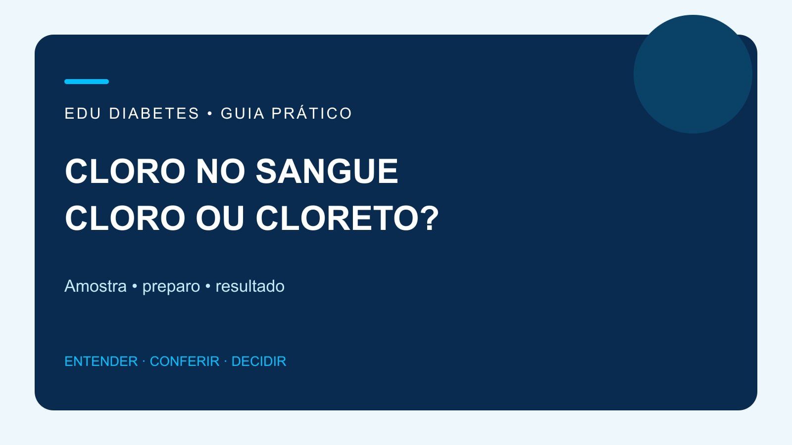 Arte editorial sobre exame de cloro ou cloreto no sangue.