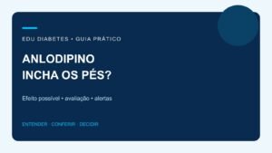 Anlodipino pode inchar os pés? Quando procurar avaliação