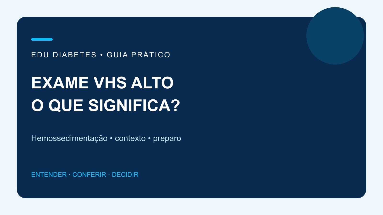 Arte editorial sobre exame VHS e interpretação da hemossedimentação.