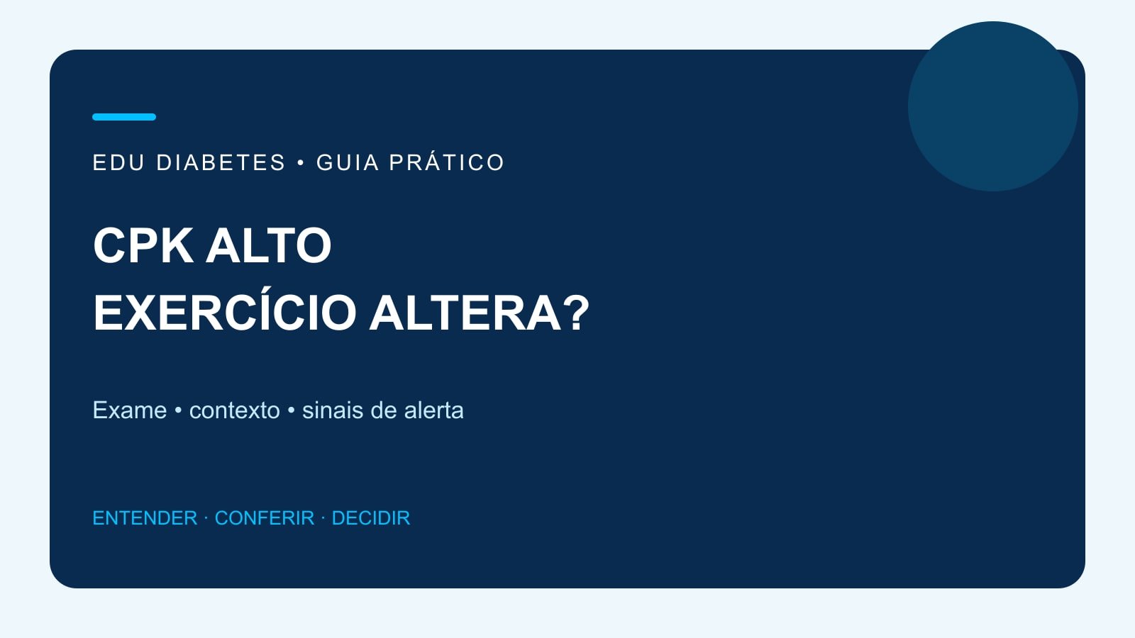Arte editorial sobre CPK alta, exercício e avaliação do exame.