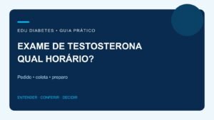 Exame de testosterona: qual o horário da coleta?