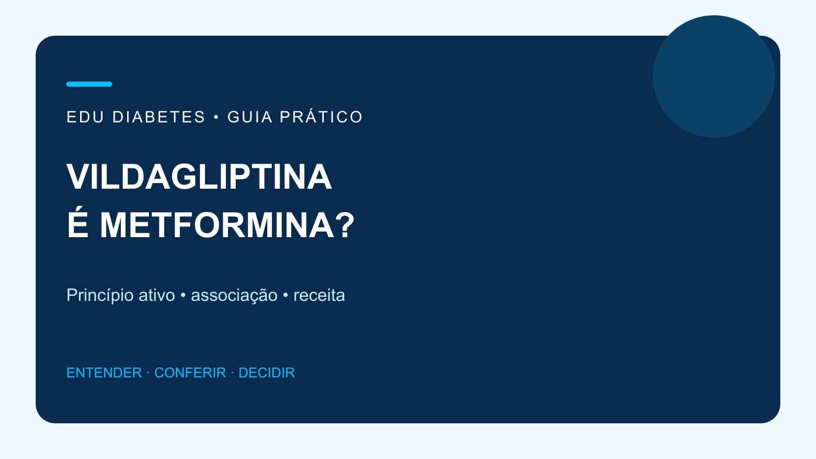 Arte editorial distinguindo vildagliptina, metformina e a associação Galvus Met.