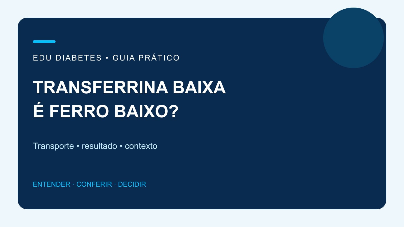 Arte editorial sobre transferrina baixa e distinção entre transporte e ferro no sangue.