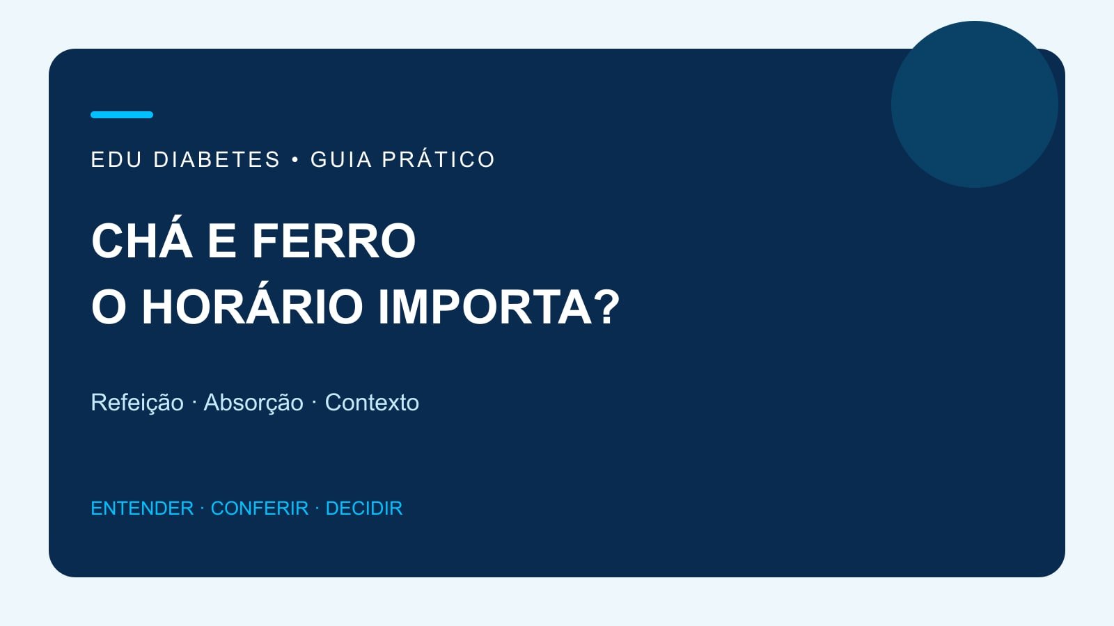 Arte editorial sobre chá junto da refeição e absorção de ferro.