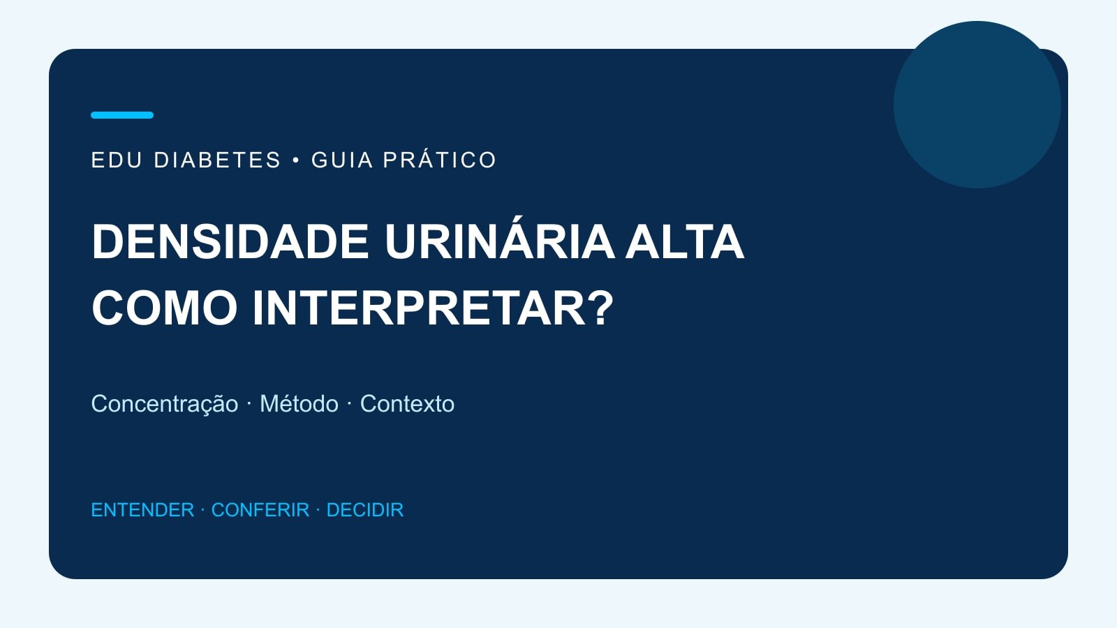 Arte editorial sobre densidade urinária alta e interpretação contextual do exame.