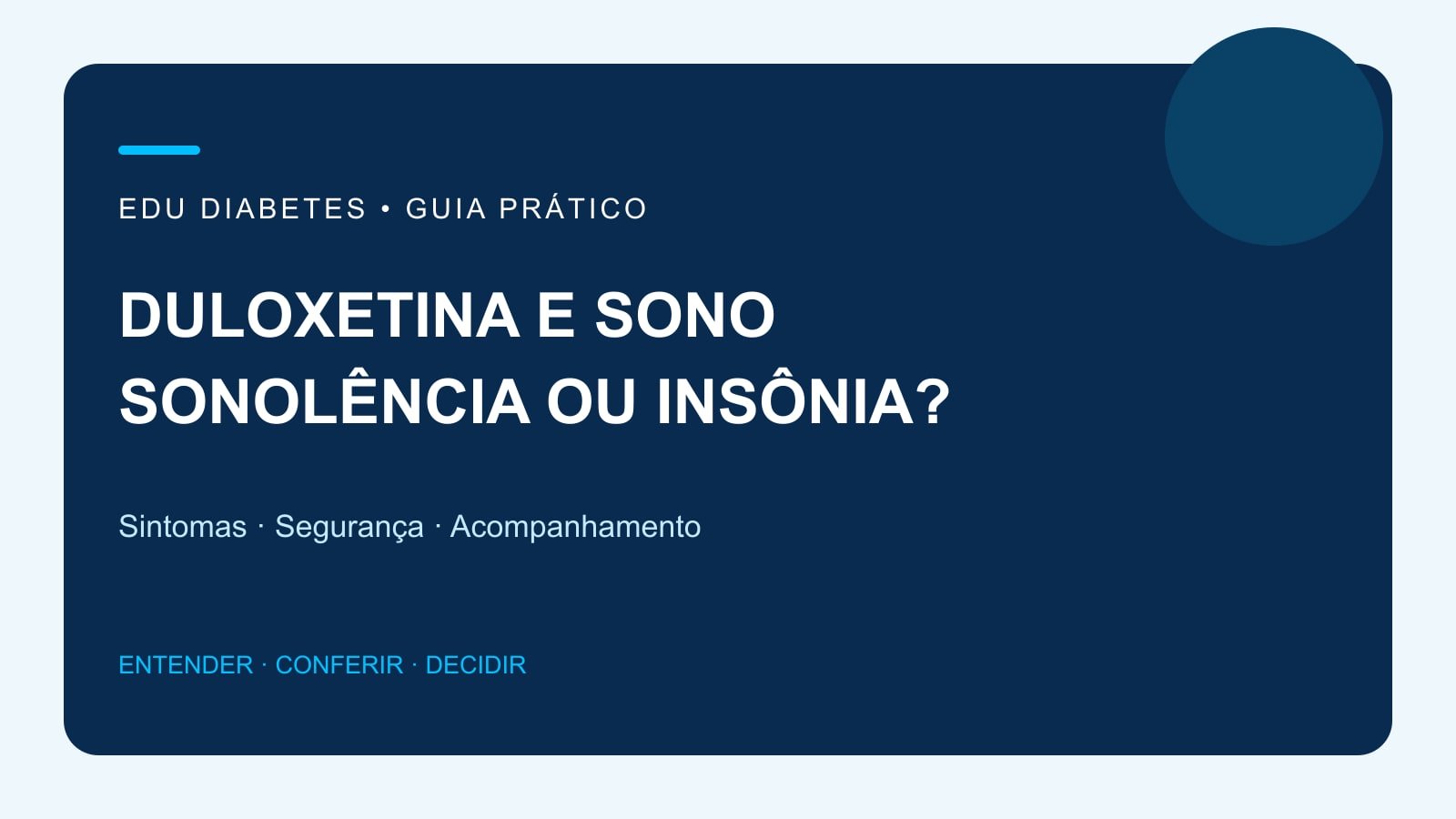 Arte editorial sobre duloxetina, sonolência e dificuldade para dormir.