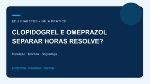 Clopidogrel e omeprazol: separar os horários evita a interação?