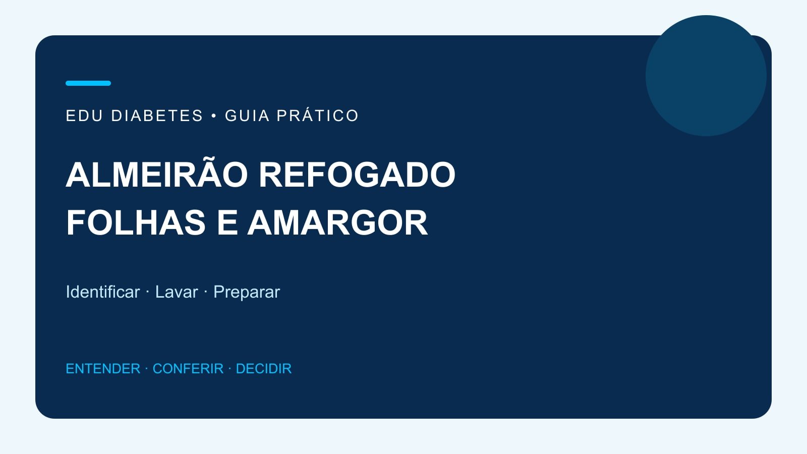Arte editorial sobre preparo de almeirão refogado e sabor amargo característico.