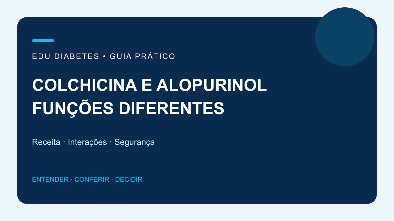 Arte editorial sobre a diferença de finalidade entre colchicina e alopurinol na gota.