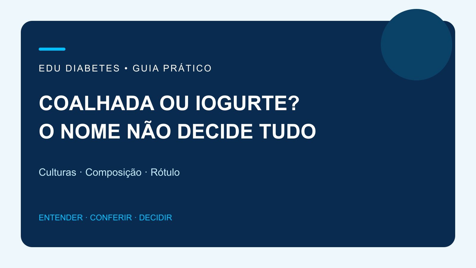 Arte editorial comparando coalhada e iogurte pela identidade do produto e pelo rótulo.