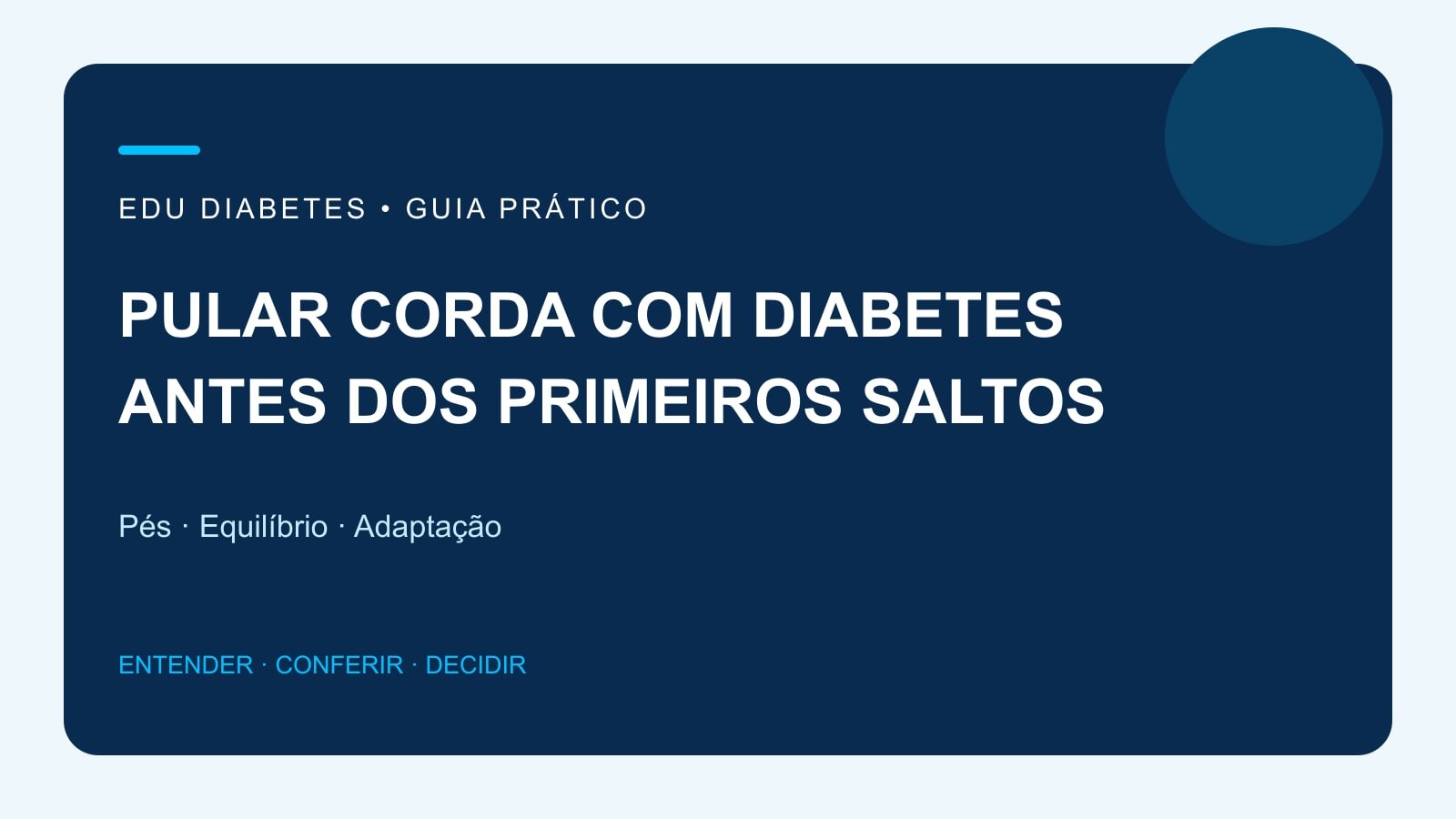 Arte editorial sobre pular corda com diabetes, cuidados com os pés e adaptação do exercício.