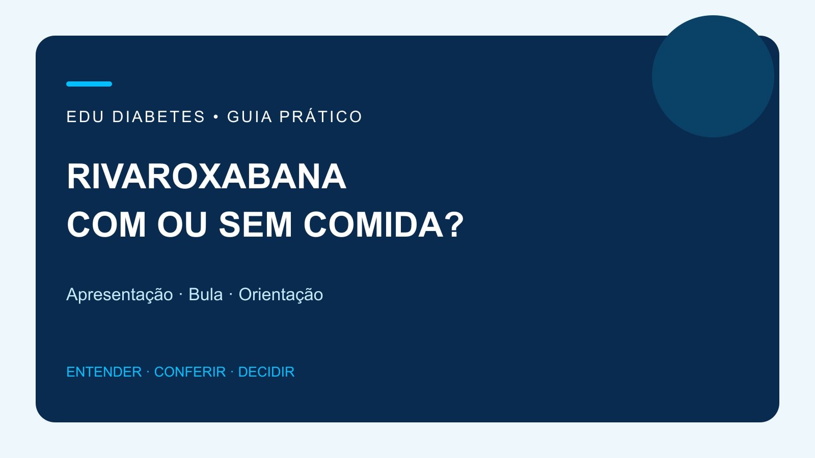 Arte editorial sobre a relação entre alimentos e apresentações de rivaroxabana.
