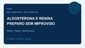 Relação aldosterona/renina: como confirmar o preparo do exame