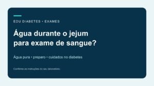 Pode beber água em jejum para exame de sangue?