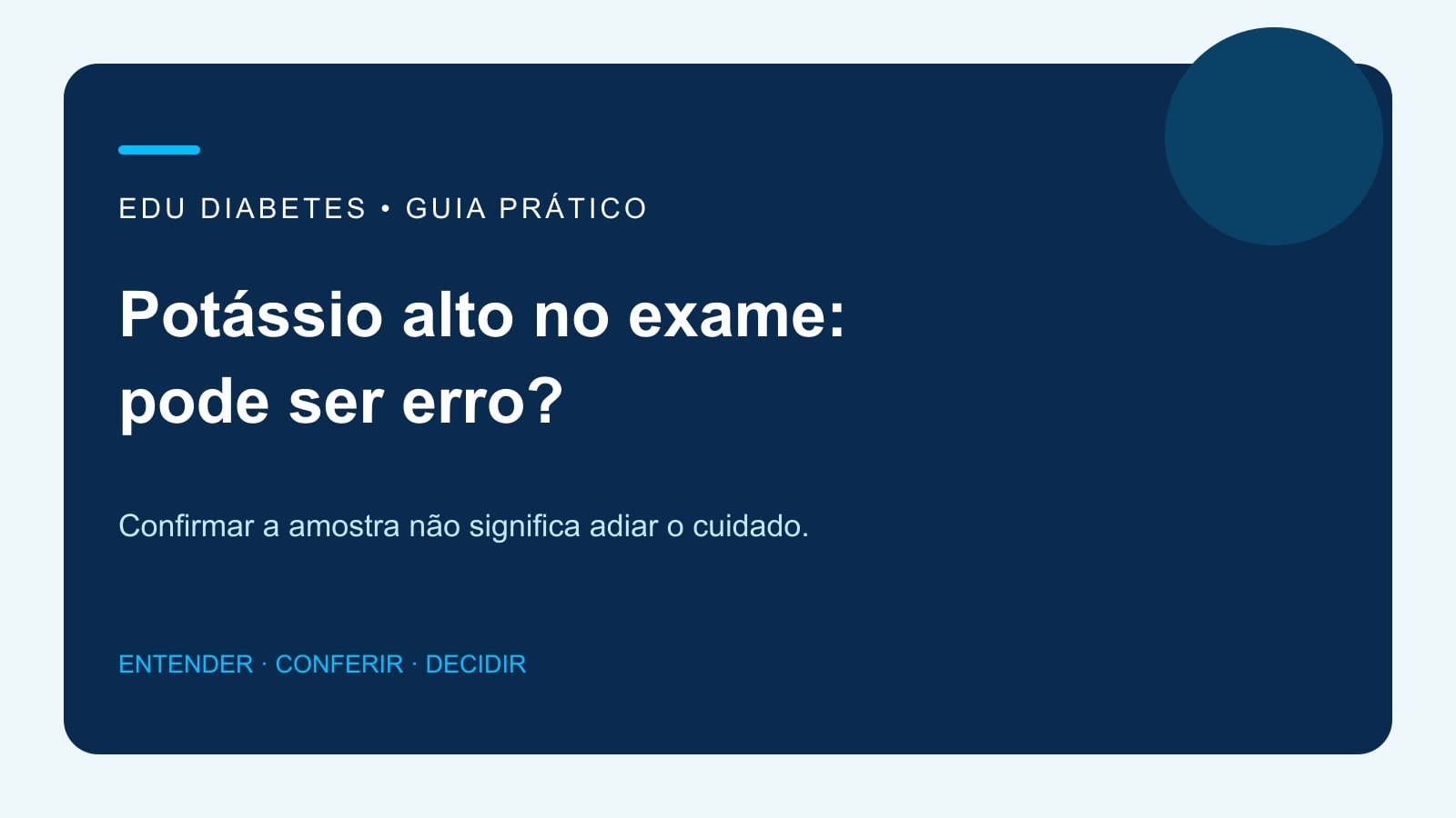 Ilustração editorial: Potássio alto no exame pode ser erro? O que confirmar