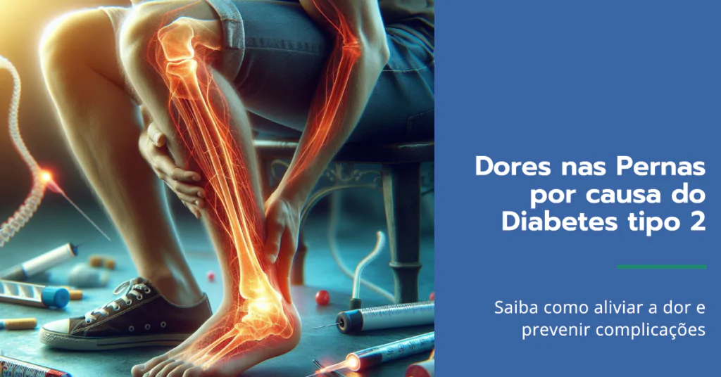 Dores nas Pernas por causa do Diabetes tipo 2. Este artigo aborda as dores nas pernas associadas ao diabetes tipo 2, explorando as causas subjacentes como a neuropatia diabética e a doença arterial periférica. Discutimos a importância do controle glicêmico, mudanças no estilo de vida e a necessidade de cuidados médicos para prevenir e gerenciar esses sintomas. O manejo efetivo do diabetes pode aliviar a dor nas pernas e melhorar significativamente a qualidade de vida dos indivíduos afetados. A prevenção através de um estilo de vida saudável e o monitoramento contínuo da condição são fundamentais para mitigar os riscos associados.