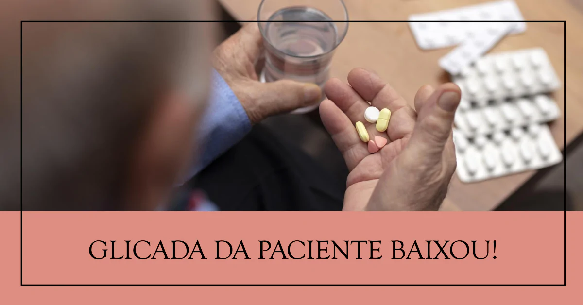 Glicada da Paciente baixou de 6.7% para 5.8%. A paciente conseguiu baixar sua hemoglobina glicada de 6.7% para 5.8% através de mudanças na alimentação, exercícios regulares e ajuste de medicação. O controle adequado da glicemia é fundamental para evitar complicações relacionadas ao diabetes e melhorar a qualidade de vida.