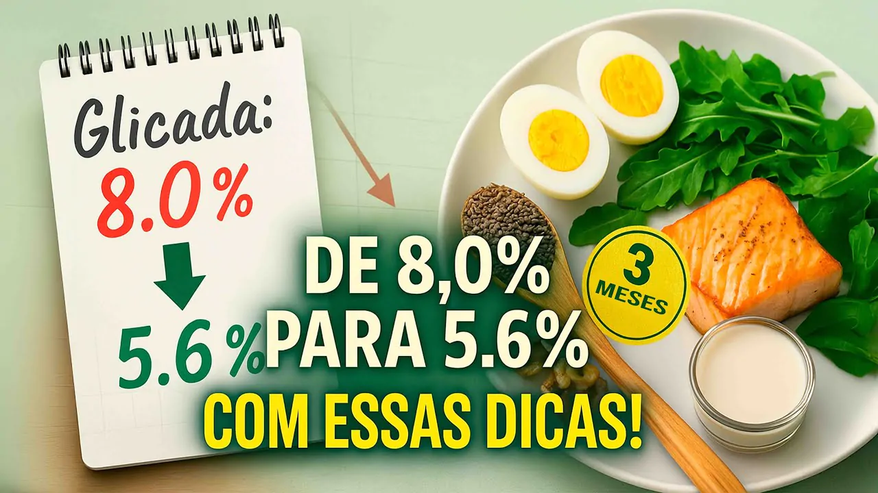 CONSEGUIU BAIXAR A GLICADA DE 8.0% PARA 5.6% RAPIDAMENTE!