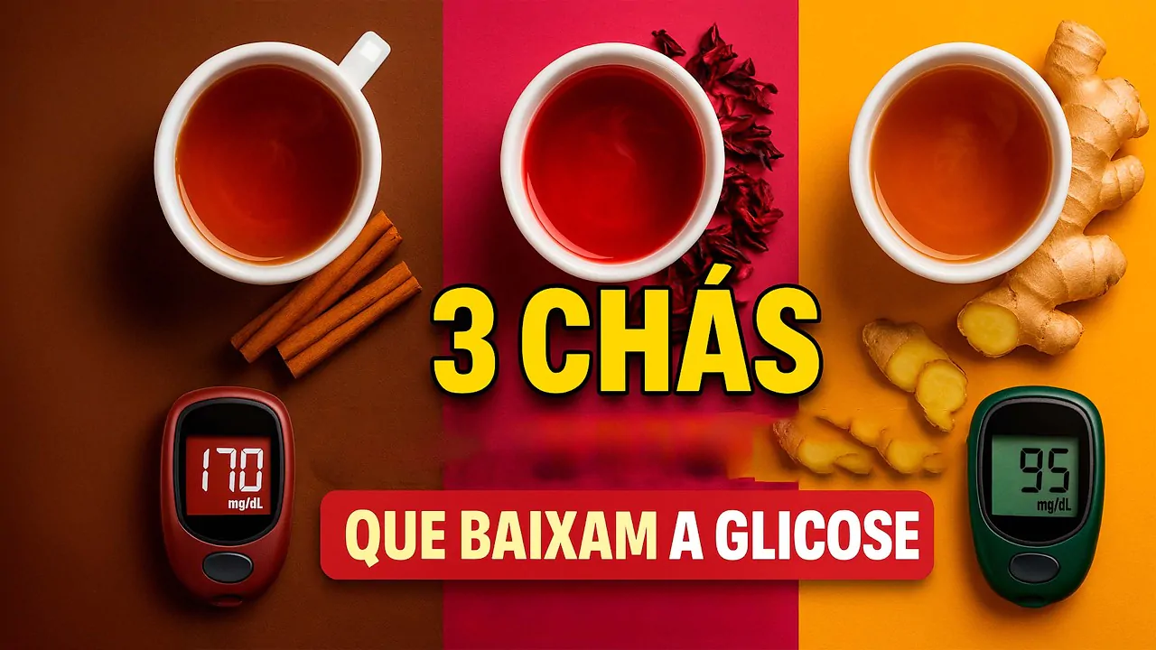 3 Chás para baixar glicose de quem tem diabetes